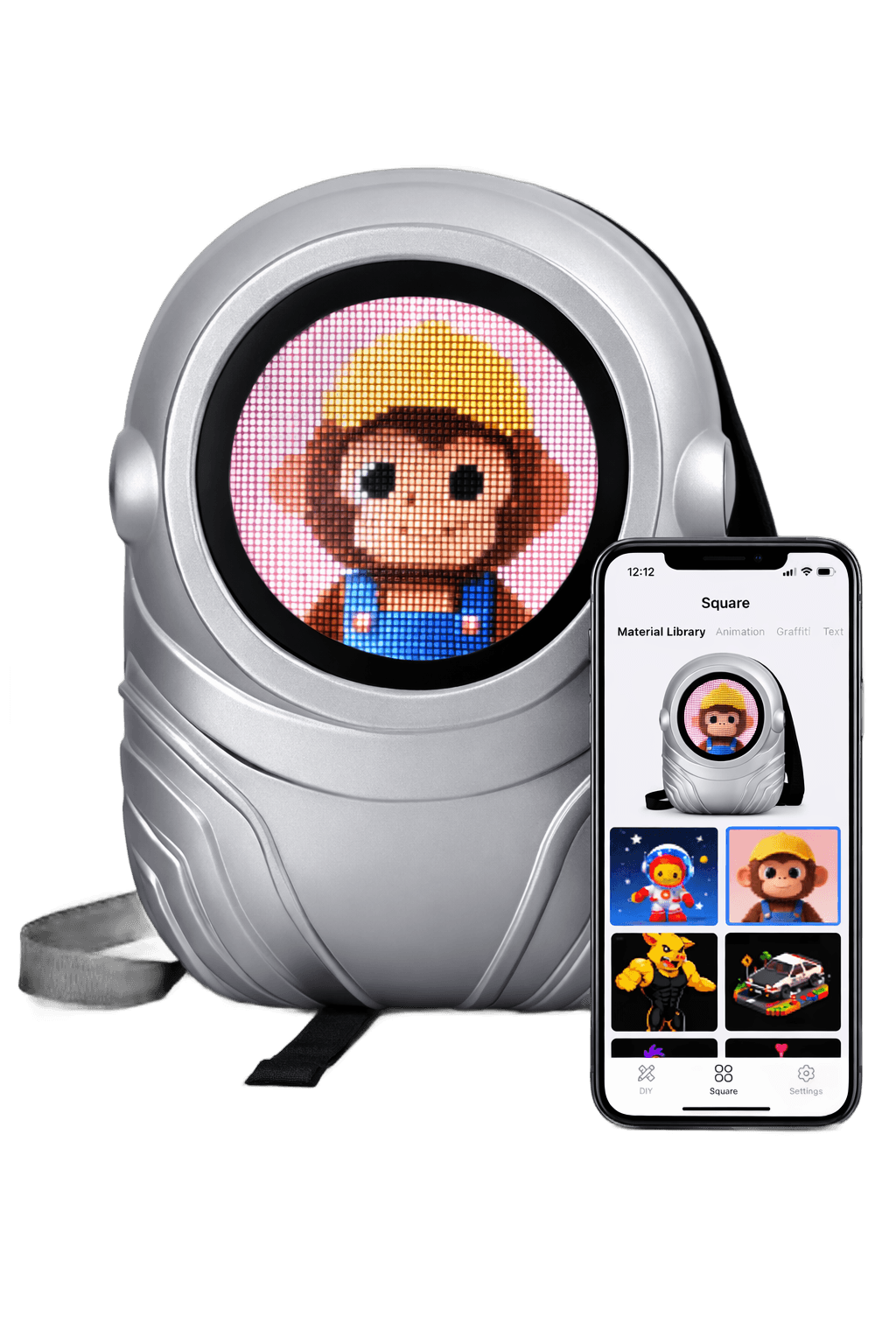 Front with monkey art